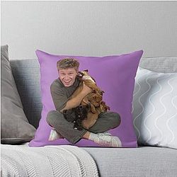 Robert Irwin Puppy Interview throw pillow