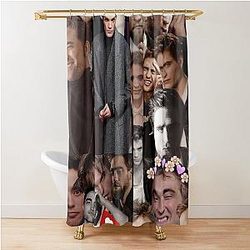Robert Pattinson Photo Collage Shower Curtain