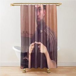 Robert Pattinson Brown Suit Shower Curtain