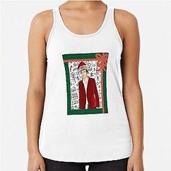 Merry Christmas from Robert Pattinson Racerback Tank Top