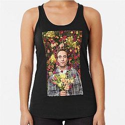 Watercolor Robert Pattinson Racerback Tank Top