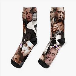 Robert Pattinson Photo Collage High Quality Socks