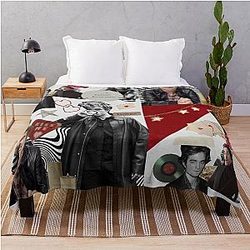 Robert Pattinson Photo Collage Throw Blanket