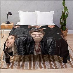 HIGH QUALITY Robert Pattinson Photo Collage Throw Blanket
