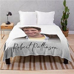 Robert Pattinson Fan Merch Throw Blanket