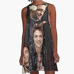 Robert Pattinson photo collage A-Line Dress