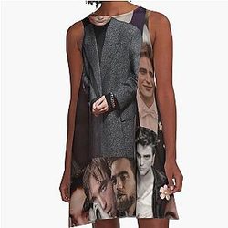 Robert Pattinson Photo Collage A-Line Dress