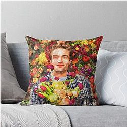 Robert Pattinson Watercolor Throw Pillow