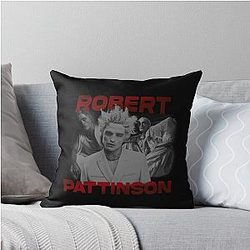 90s Vintage Style Robert Pattinson GQ 2022 Throw Pillow
