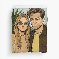 Jennifer Lawrence and Robert Pattinson Style Duvet Cover