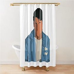 Mens Funny Rob Lowe Shower Curtain Available In Multiple Sizes And Colors
