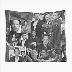 Rob Lowe Actor Black Aesthetic Collage Tapestry