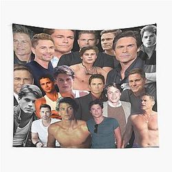 Rob Lowe Photo Collage Tapestry
