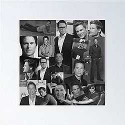 Rob Lowe Actor Black Aesthetic Collage Poster
