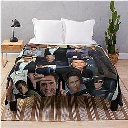 Rob Lowe Actor Aesthetic Throw Blanket