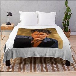 Young Rob Lowe Throw Blanket