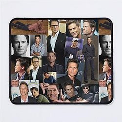 Rob Lowe Actor Aesthetic Collage Mousepad