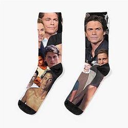 Rob Lowe photo collage socks
