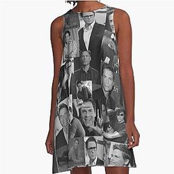Rob Lowe Actor Black Aesthetic Collage Dress