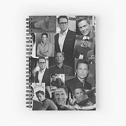 Rob Lowe Actor Black Aesthetic Collage Spiral Notebook