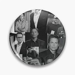 Rob Lowe Actor Black Aesthetic Collage Pin
