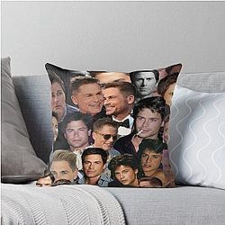 Rob Lowe Photo Collage Throw Pillow