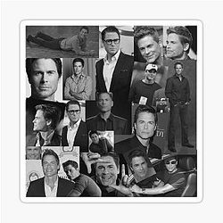 Rob Lowe Actor Black Aesthetic Collage Sticker