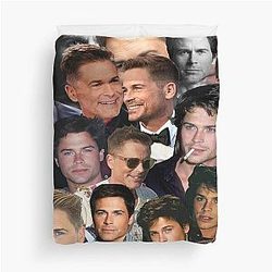 Rob Lowe Photo Collage Duvet Cover