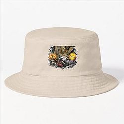 Rocket Raccoon Jack-o-Lantern Halloween T-Shirt Bucket Hat