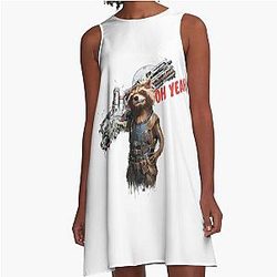 Rocket Raccoon Avengers A-Line Dress
