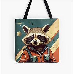 Rocket Raccoon All Over Print Tote Bag
