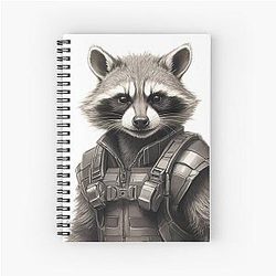Rocket Racoon Spiral Notebook