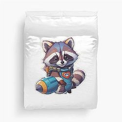 Rocket Raccoon Sticker Showcasing the Cute and Powerful  Superhero Must-Have for Fans of the Avenger's Iconic Superhero