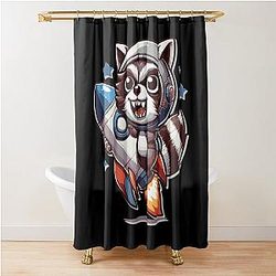 Rocket Raccoon Vintage Shower Curtain