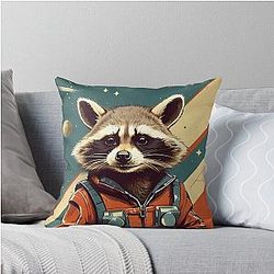 Rocket Raccoon Throw Pillow