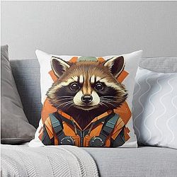 Rocket Raccoon Throw Pillow