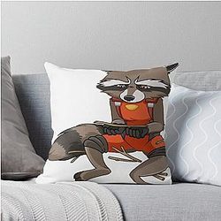 Rocket Raccoon Throw Pillow