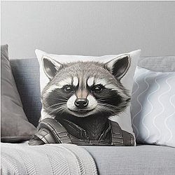 Rocket Raccoon Throw Pillow