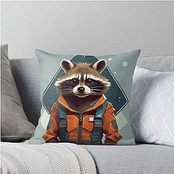 Rocket Raccoon Throw Pillow