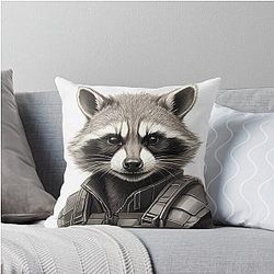 Rocket Raccoon Throw Pillow