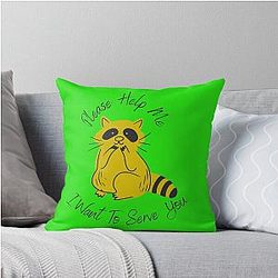 Rocket Raccoon Throw Pillow