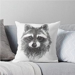 Rocket Racoon Cheeky Raccoon Throw Pillow