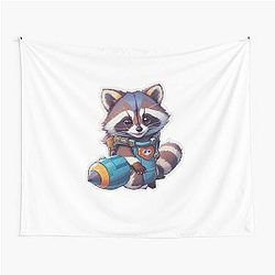 Rocket racoon - Guardians Sticker Adorable Showcasing the Cute and Powerful Superhero Must-Have for Fans of the Avengers Iconic Tapestry superhero
