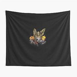 And Rocket Raccoon Jack-o-Lantern Halloween T-Shirt Tapestry