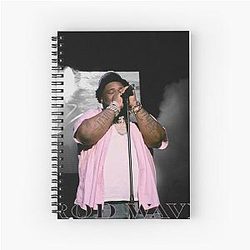 Rod Wave Concert Black Spiral Notebook