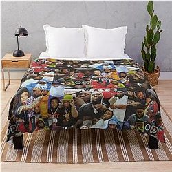 Rod Wave Collage Throw Blanket