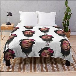 Rod Wave Cute Throw Blanket