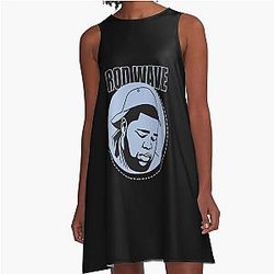 Rod Wave Blue A-Line Dress
