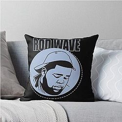 Rod Wave Blue Throw Pillow