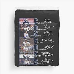 Cowboys Michael Irvin Roger Staubach Duvet Cover